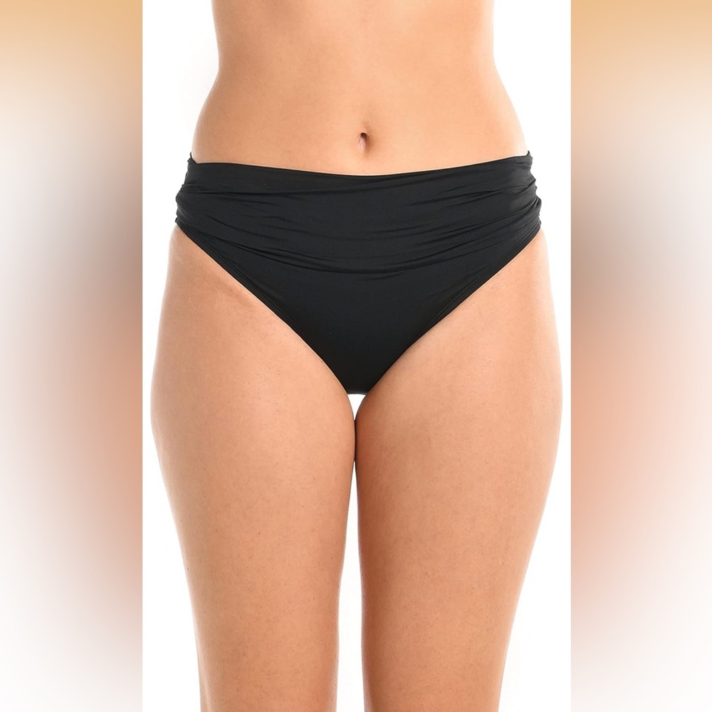 Island Goddess Shirred Band Hipster Bikini Swimsuit Bottom 8/ 684-bb3